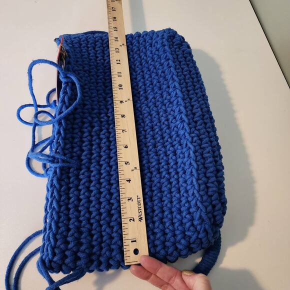 Nannacay Alexandra Galactics Knit Satchel Crossbody Bag in Ocean Blue NWT - Picture 10 of 11